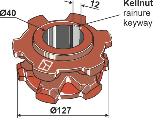 Chain sprocket Ø127