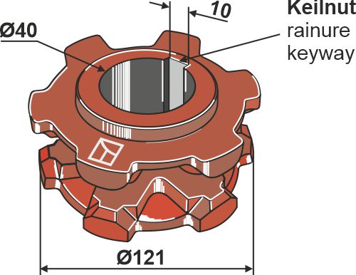 Chain sprocket Ø121
