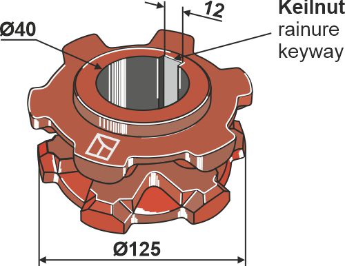 Chain sprocket Ø125