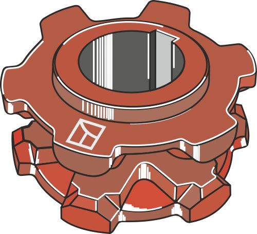 Chain sprocket Ø124