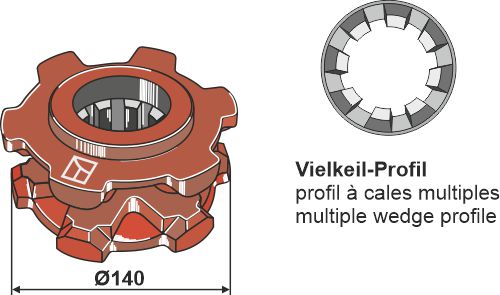 Chain sprocket Ø140