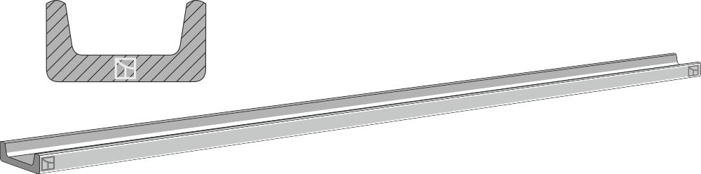 Scraper floor rail