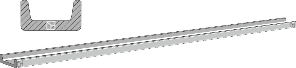 Scraper floor rail