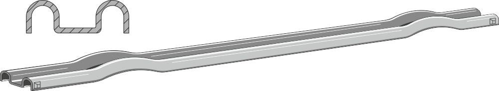 Scraper floor rail
