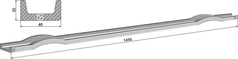 Scraper floor rail