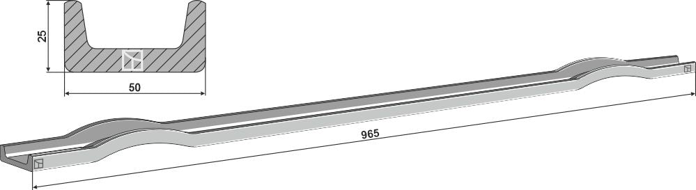 Scraper floor rail