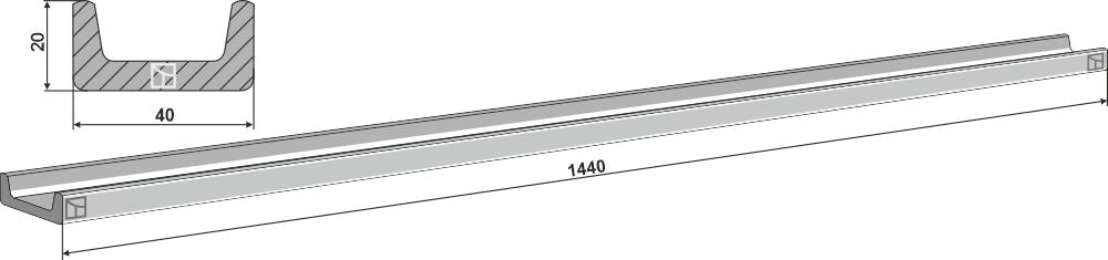 Scraper floor rail