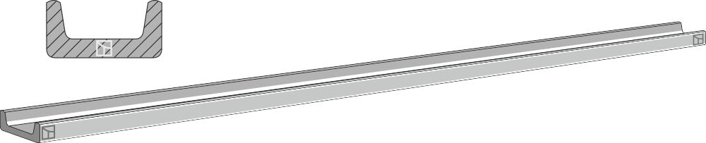 Scraper floor rail