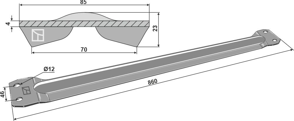Scraper floor rail