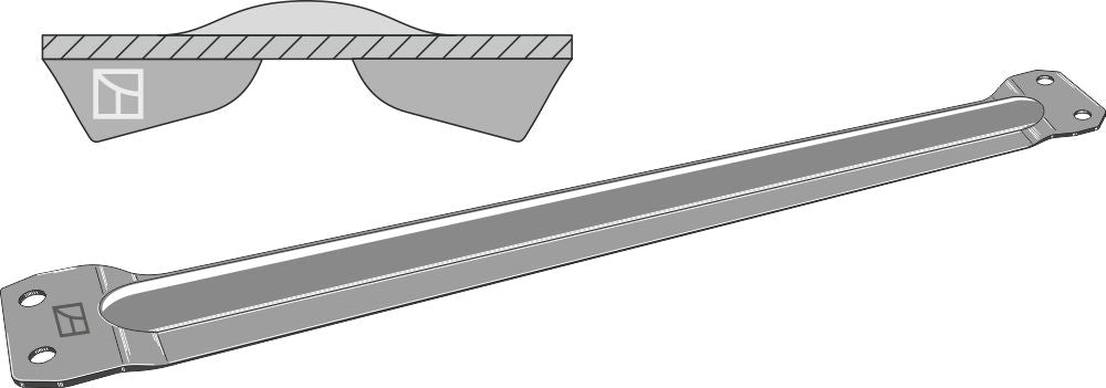Scraper floor rail