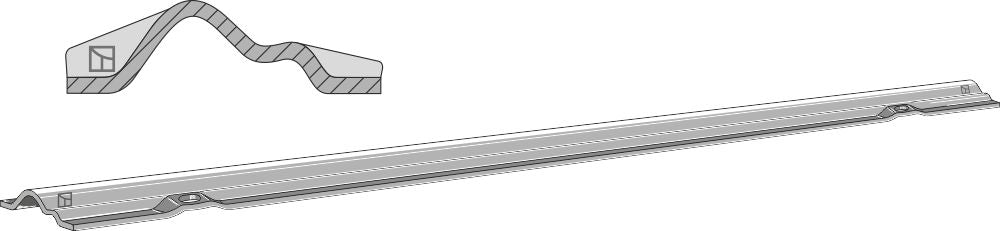 Scraper floor rail