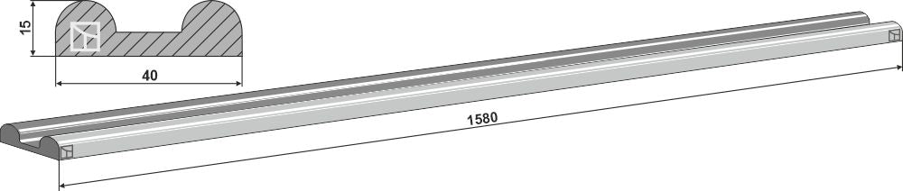 Scraper floor rail