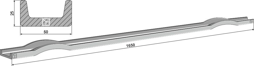 Scraper floor rail