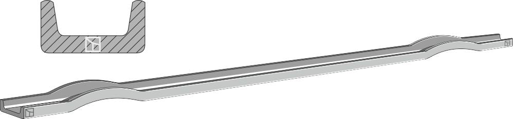Scraper floor rail