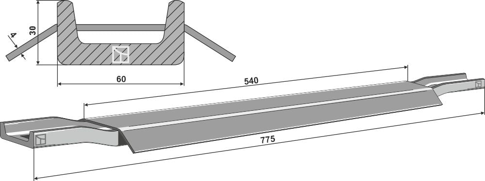 Scraper floor rail