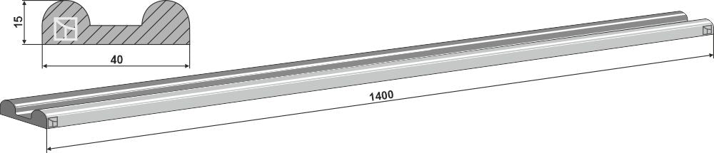 Scraper floor rail