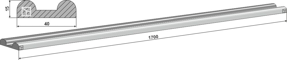Scraper floor rail