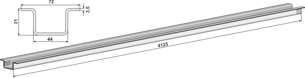 Safety rail for chain