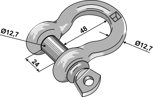 Shackles 12,7mm; galvanized