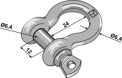 Shackles 6,4mm; galvanized