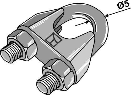 Wire cable clamps according to DIN 741 galvanized