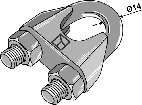 Wire cable clamps according to DIN 741 galvanized