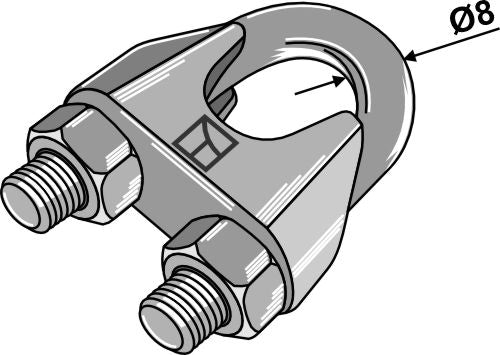Wire cable clamps according to DIN 741 galvanized
