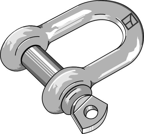 Standard straight shackles 11mm galvanized