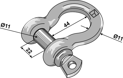 Shackles 11,0mm; galvanized