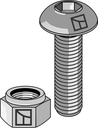 Saucer-head screw M6x1x20 with hexagon socket