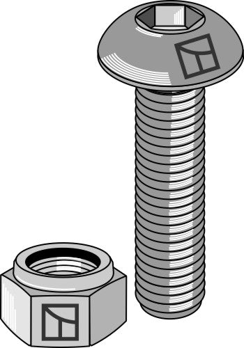 Saucer-head screw M6x1x25 with hexagon socket