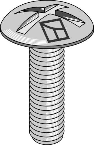 Saucer-head screw M12x1,75x35 without nut