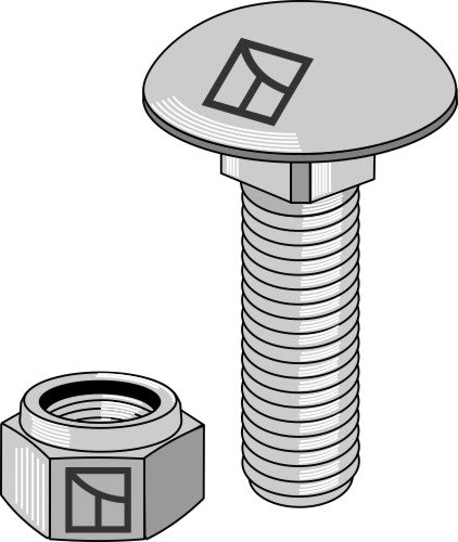 Saucer-head screw M10x1,5x30 with self-locking nut