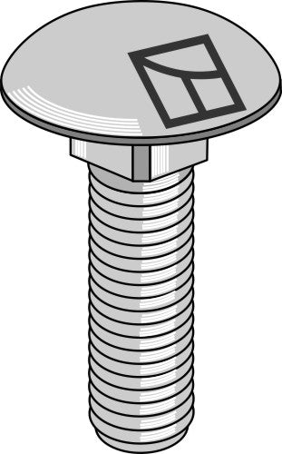 Saucer-head screw M16x2x40 without nut