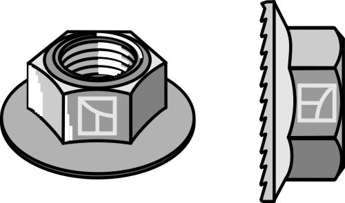 Hexagon flange nut - M8x1,25