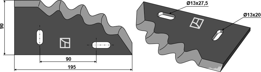 Fodder mixer knives, left