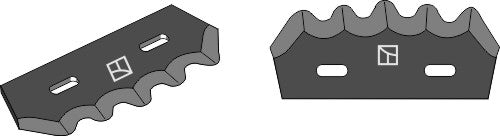 Fodder mixer knives