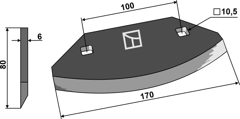 Fodder mixer knives