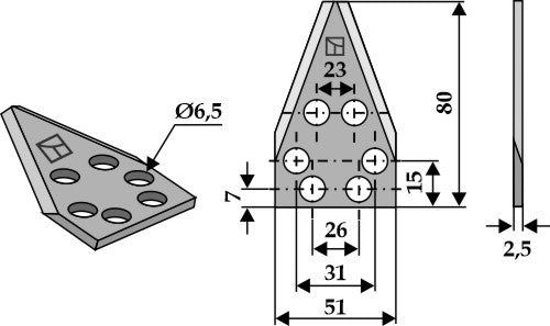 Fodder mixer knives