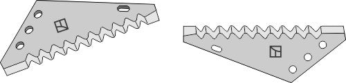 Fodder mixer knives