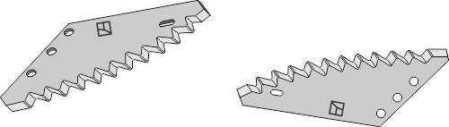 Fodder mixer knives