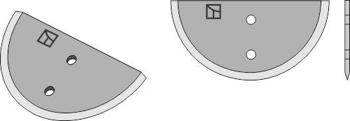 Fodder mixer knives