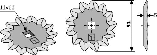Fodder mixer knives
