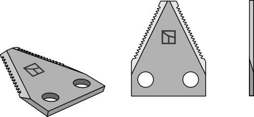 Fodder mixer knives
