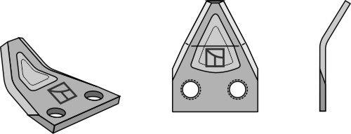 Fodder mixer knives