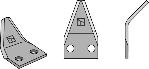 Fodder mixer knives