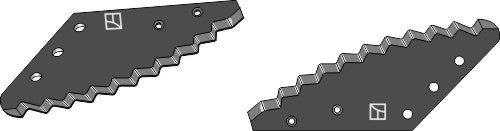 Fodder mixer knives - hard metal faced
