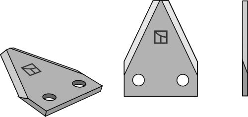 Fodder mixer knives