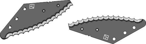 Fodder mixer knives - hard metal faced