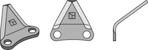 Fodder mixer knives